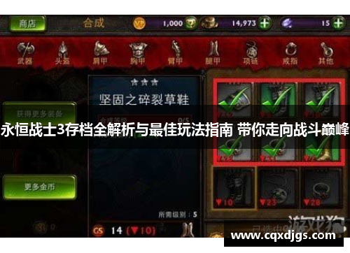 永恒战士3存档全解析与最佳玩法指南 带你走向战斗巅峰